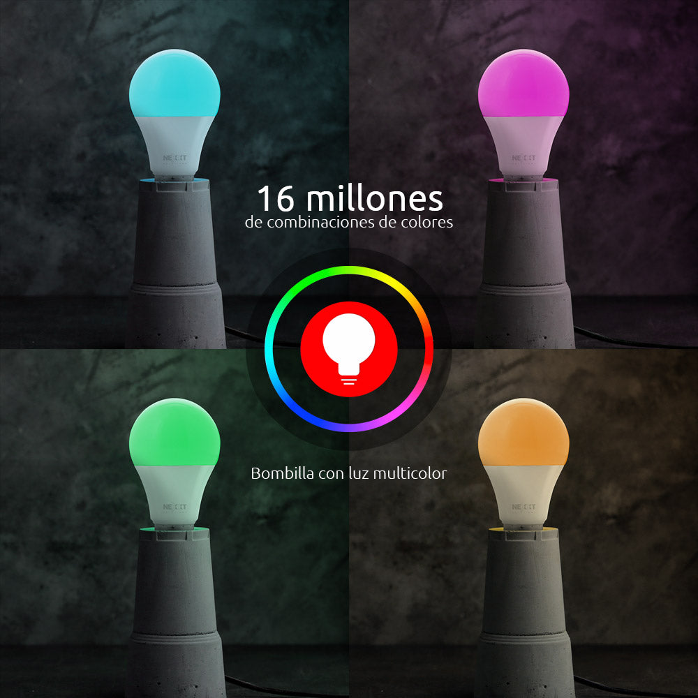 Bombilla inteligente RGB Wi-Fi Nexxt NHB-C110M