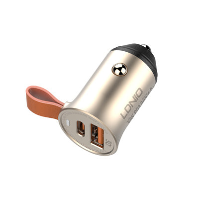 Cargador Carro 30W LDNIO C509Q USB-C PD + USB-A QC4.0