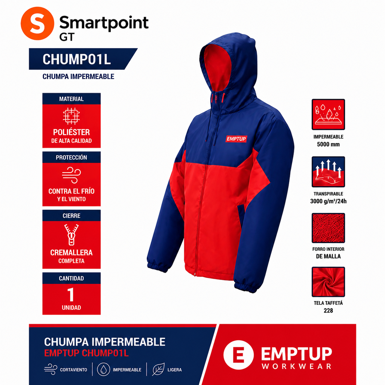 Chumpa Impermeable EMTOP EJCT01L XXL