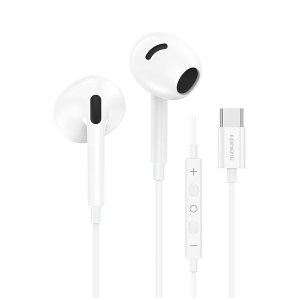 Audífonos Foneng T66 Tipo C In Ear con Micrófono HD