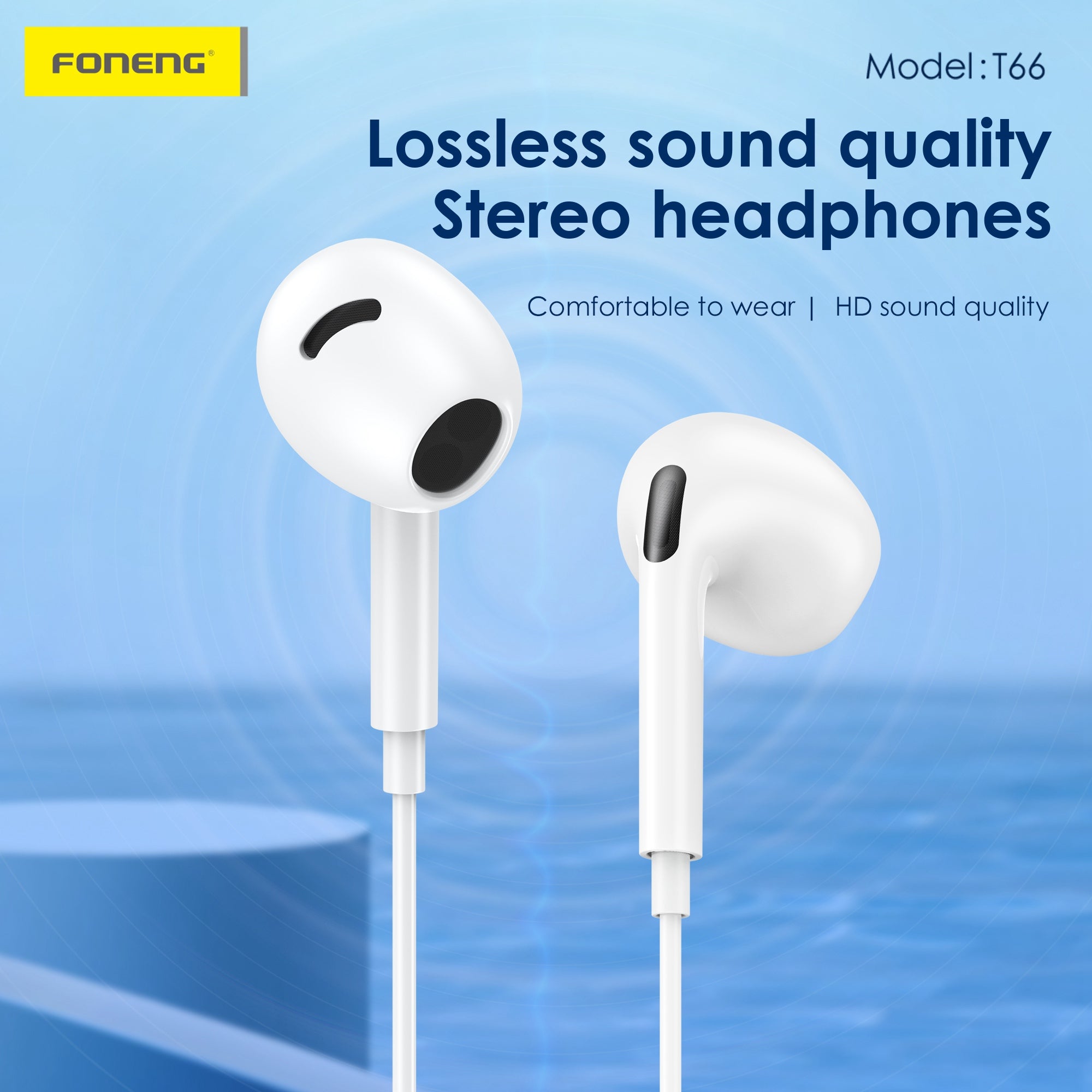 Audífonos Foneng T66 Lightning In Ear con Micrófono HD