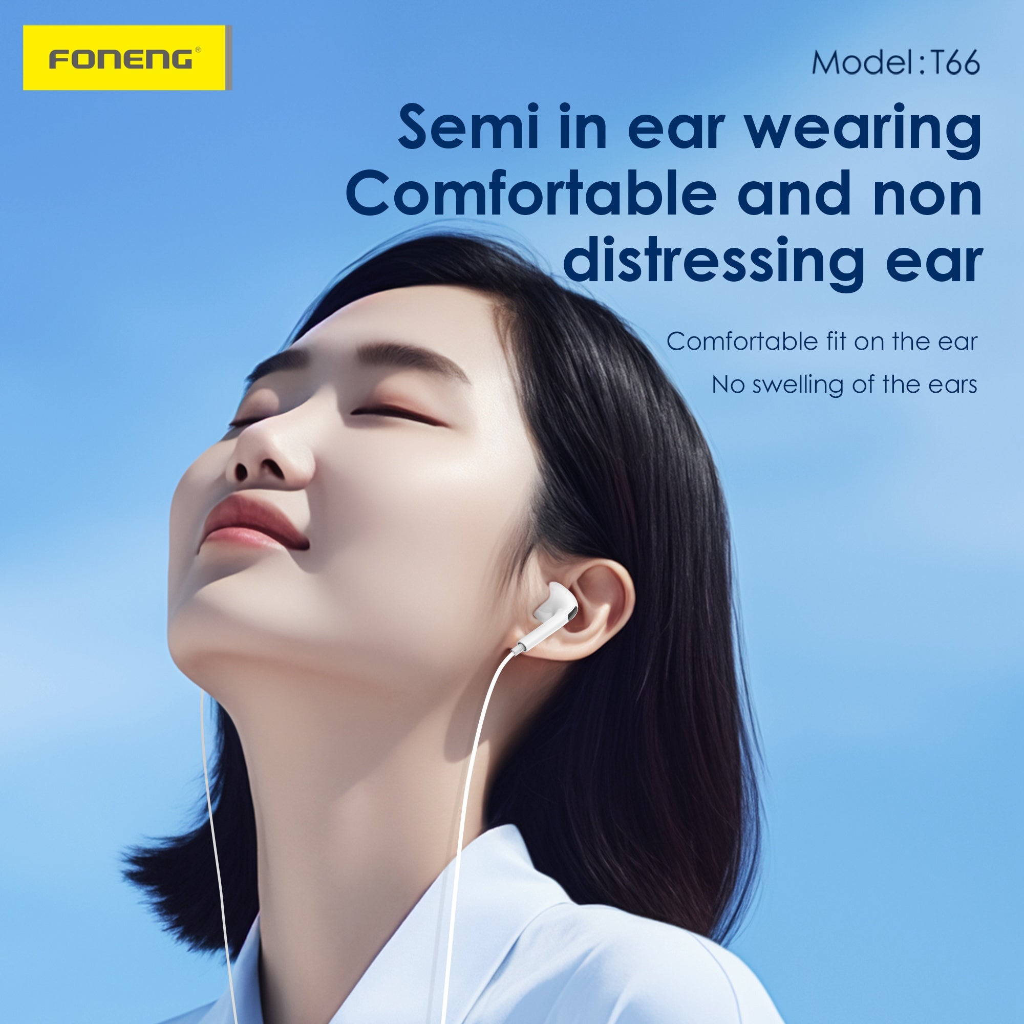 Audífonos Foneng T66 Lightning In Ear con Micrófono HD