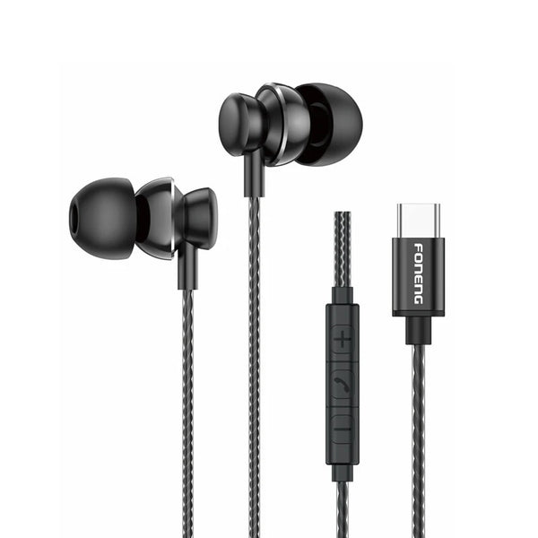 Audífonos FONENG T67 Tipo C In Ear con Micrófono HD