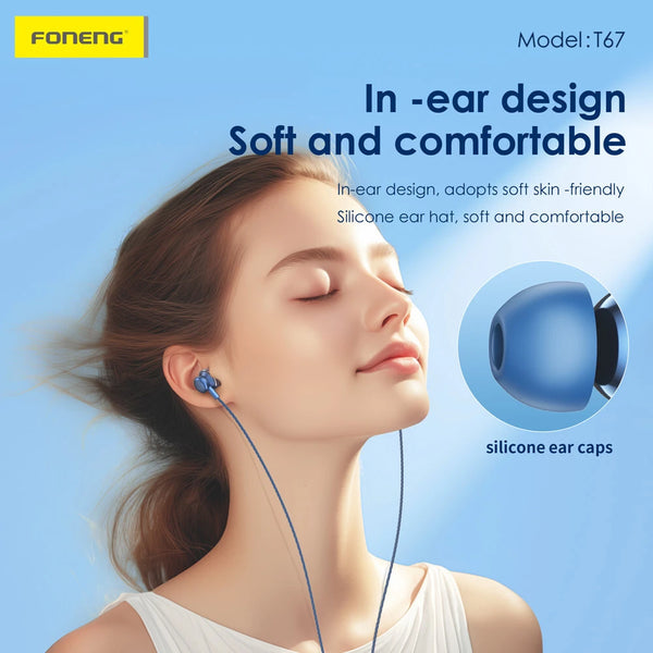 Audífonos FONENG T67 Tipo C In Ear con Micrófono HD