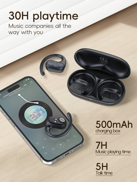 Audífonos LDNIO T07 OWS Bluetooth 5.3 con estuche 500 mAh BLK