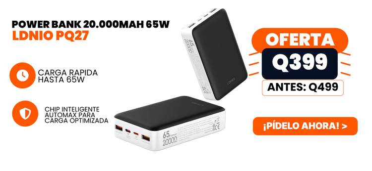 Power Bank LDNIO PQ27 Oferta Q399