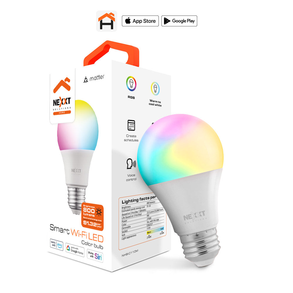 Bombilla inteligente RGB Wi-Fi Nexxt NHB-C110M
