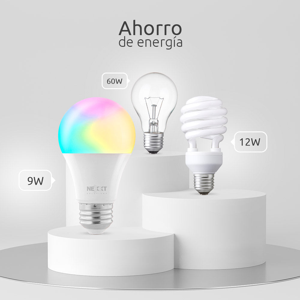 Bombilla inteligente 2pck RGB Wi-Fi Nexxt NHB-C110M