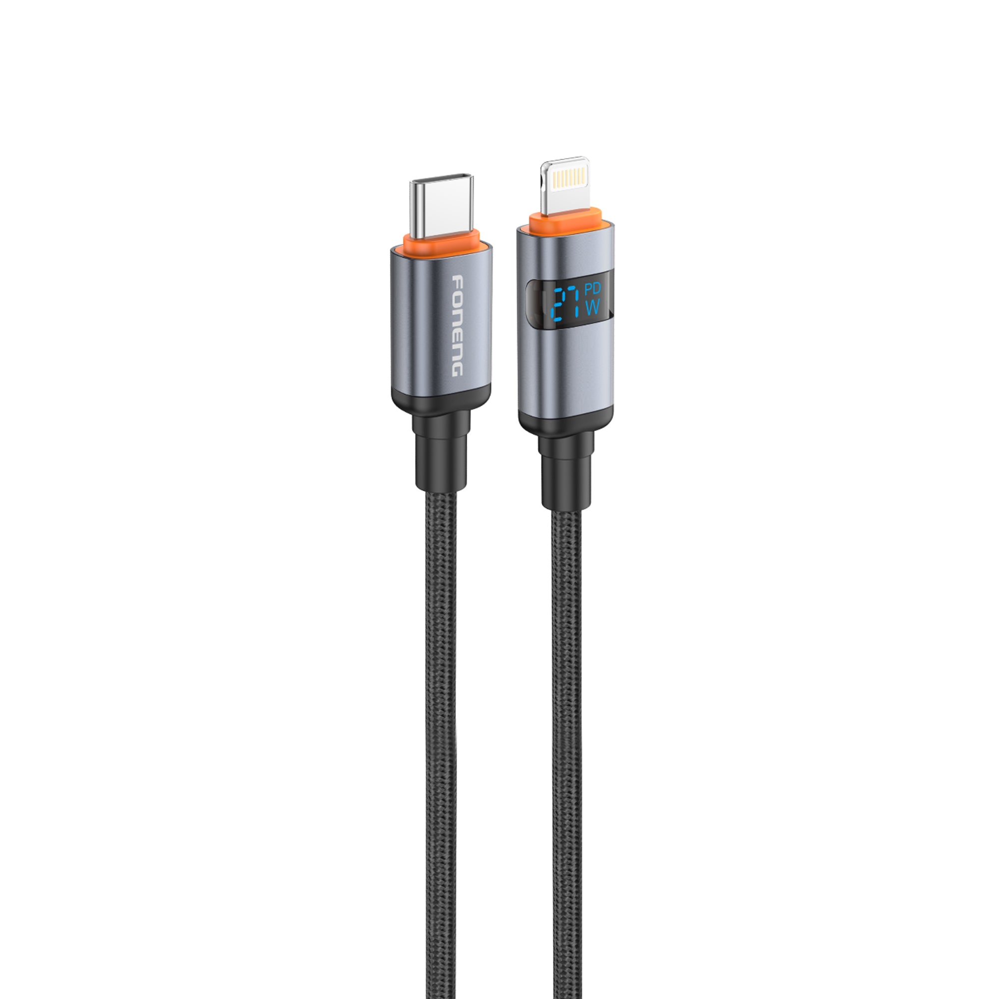 Cable Foneng X116 USB-C a Lightning con Pantalla Digital