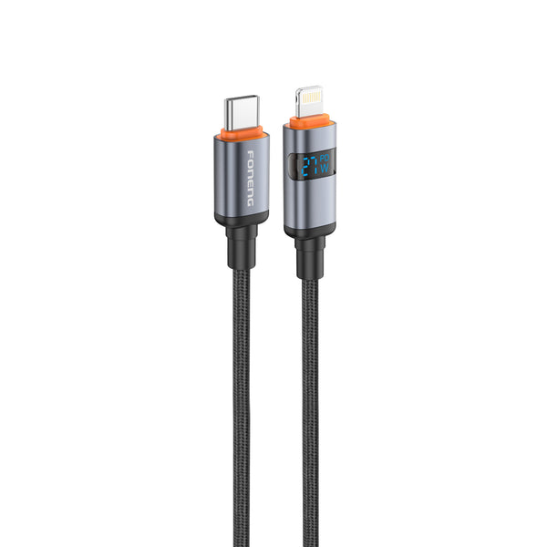 Cable Foneng X116 USB-C a Lightning con Pantalla Digital