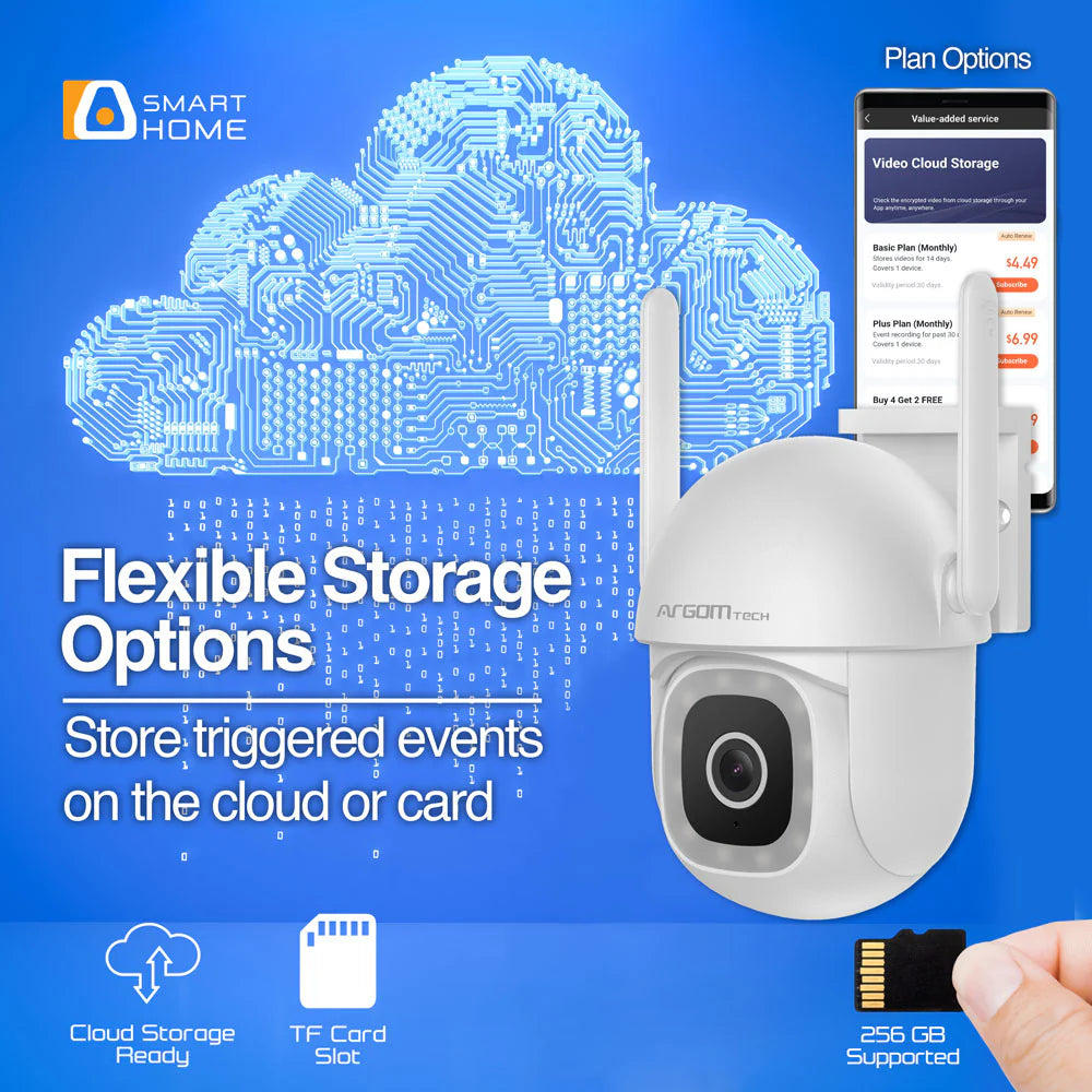 Cámara PTZ WiFi Exterior Argom Convoy 72 2K IP65 ARG-SV-8072WT