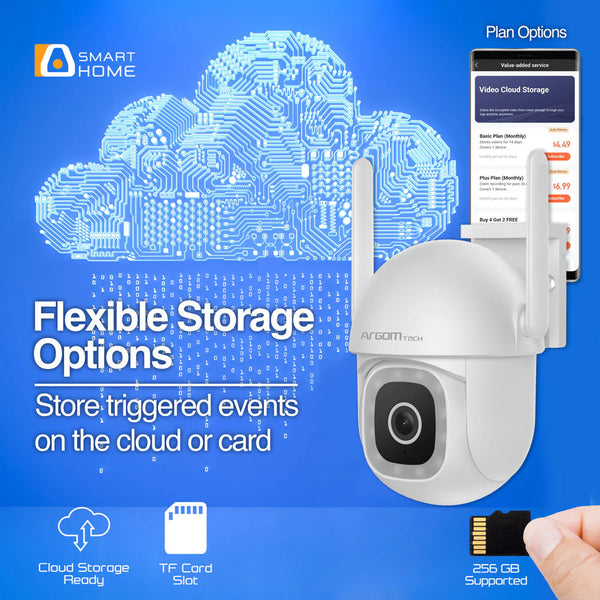 Cámara PTZ WiFi Exterior Argom Convoy 72 2K IP65 ARG-SV-8072WT