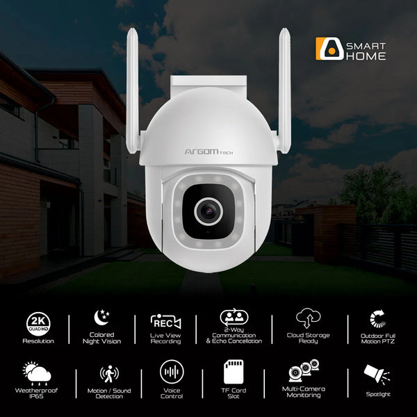 Cámara PTZ WiFi Exterior Argom Convoy 72 2K IP65 ARG-SV-8072WT