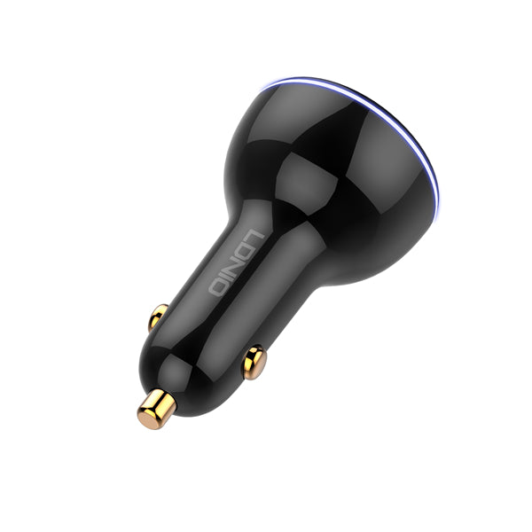 Cargador Carro 160W LDNIO C102 2×USB-C PD + USB-A QC