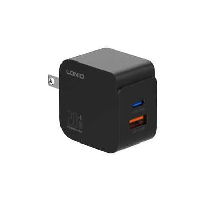 Cargador Rápido LDNIO Q1 20W USB-C/A con Cable Incluido