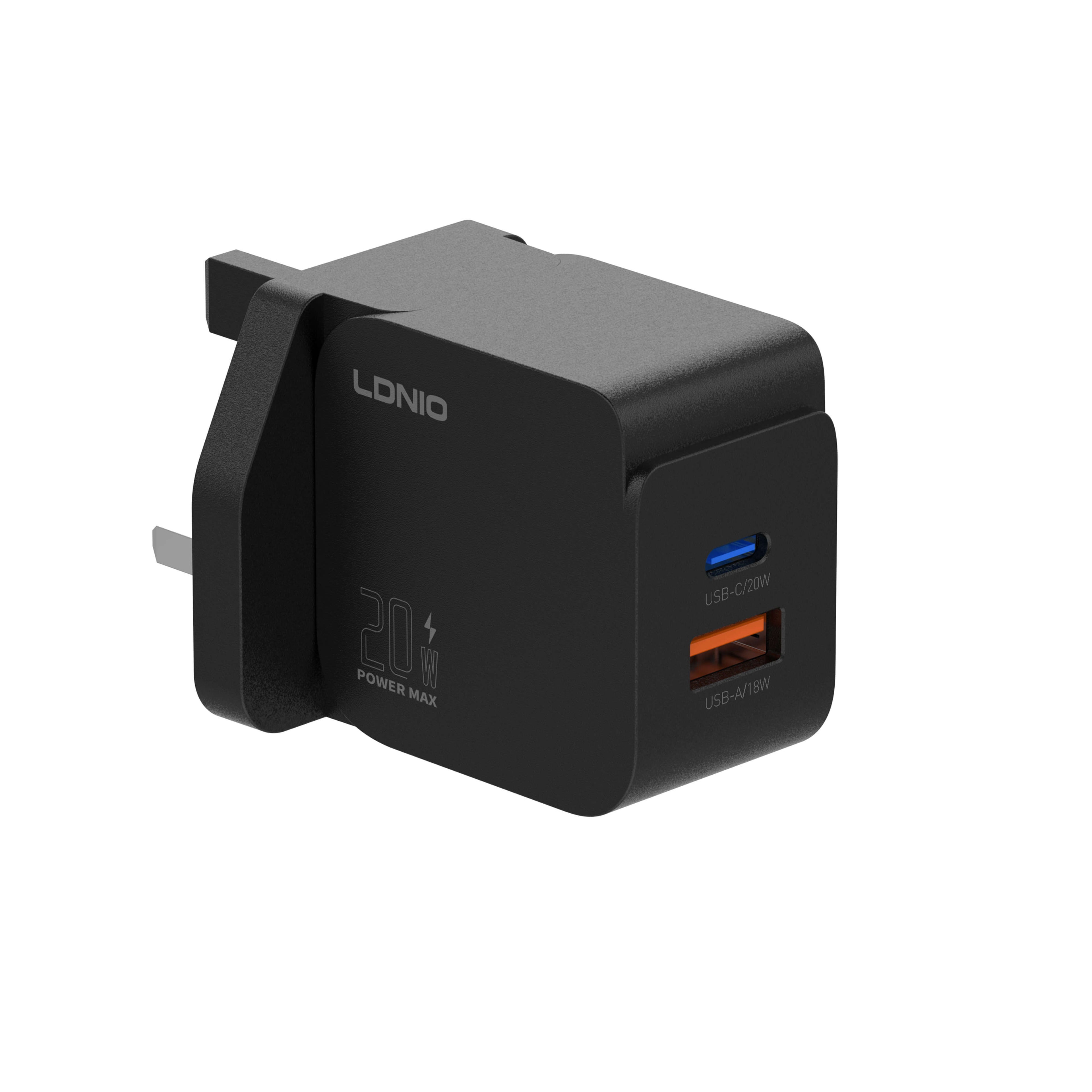 Cargador Rápido LDNIO Q1 20W USB-C/A con Cable Incluido