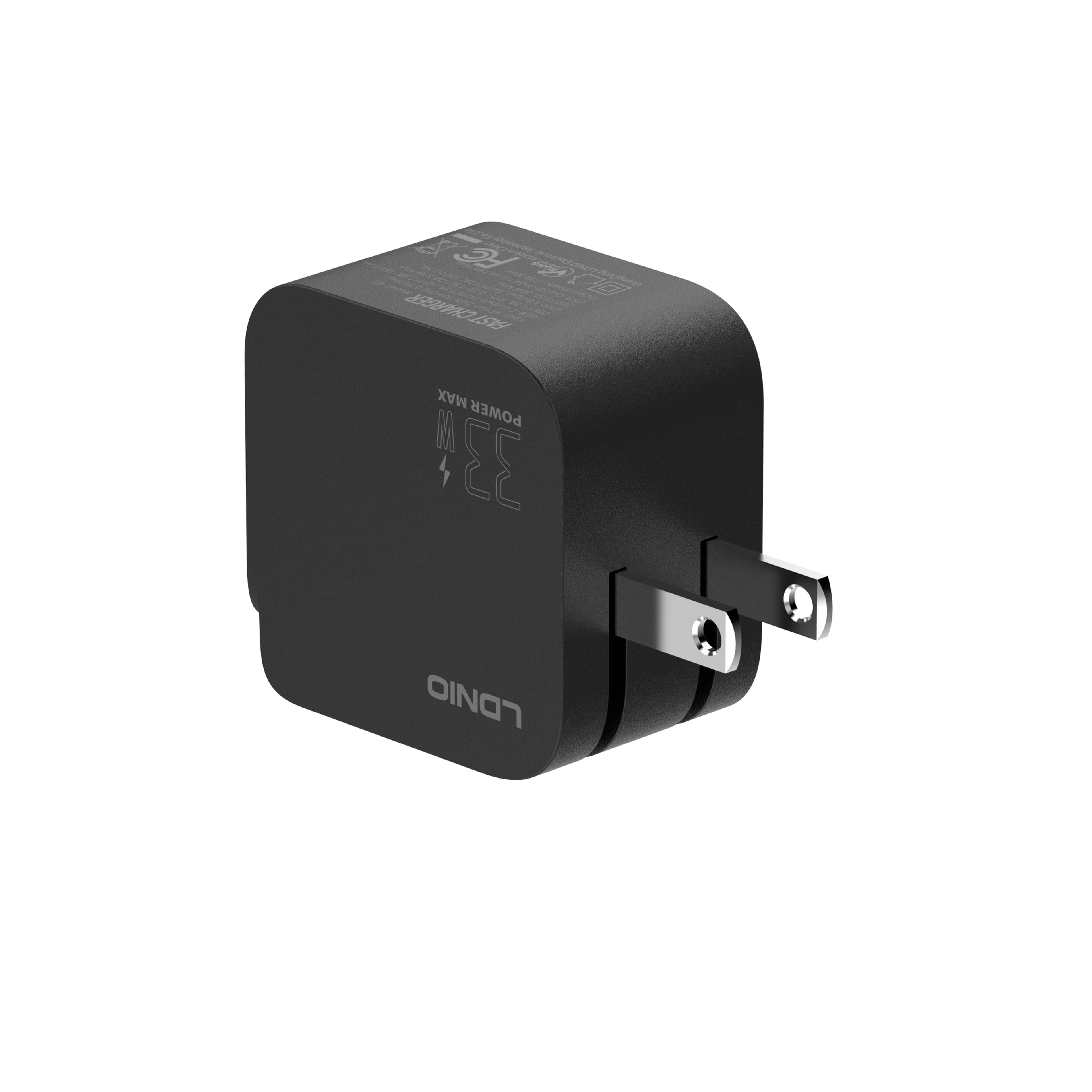 Cargador Rápido LDNIO Q2 33W USB-C/A Cable Incluido