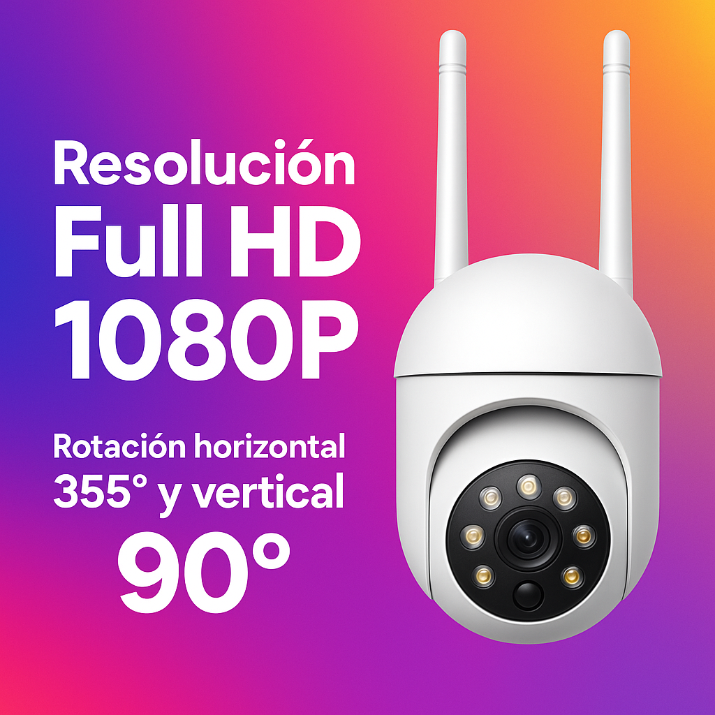 Cámara WiFi 1080P con Doble Banda y Visión Nocturna