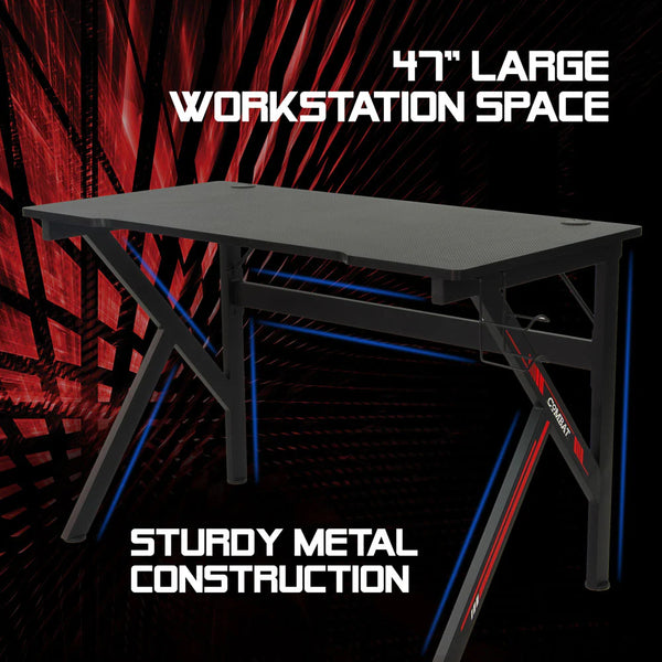 Combat Ergo Z47 Escritorio Gamer 47” con Superficie Fibra