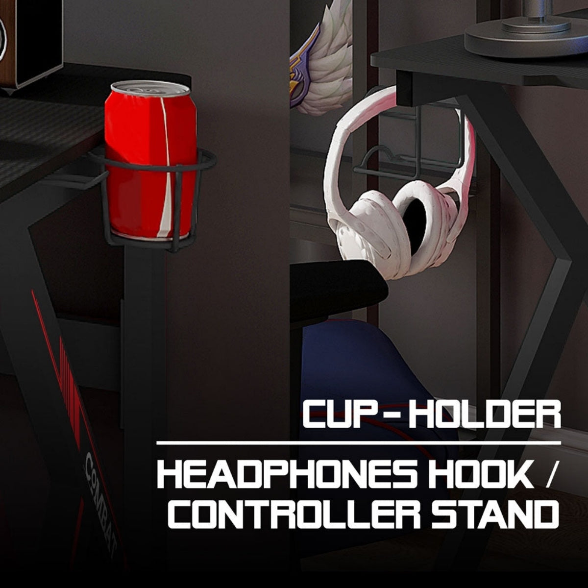 Escritorio Gaming Argom Ergo Z47 carbono