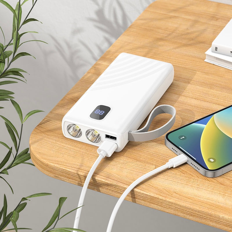 Power Bank OTU PB-203 20 000 mAh con Linterna LED Dual y Pantalla Digital