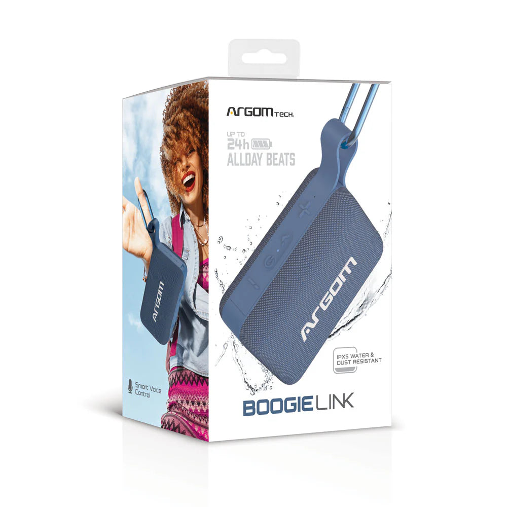 Bocina Bluetooth BoogieLink con IPX5 Blue