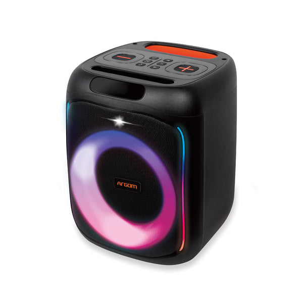 Bocina Bluetooth Argom Rave Box 65 con Luces LED y Karaoke