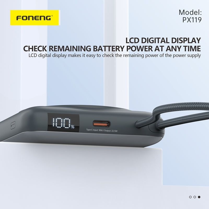 Power Bank con MagSafe FONENG PX119 10000mAh Gray