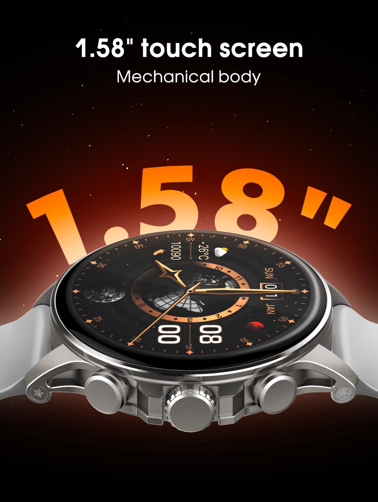 Reloj Inteligente LDNIO SW01 con Pantalla AMOLED 1.58” IP68