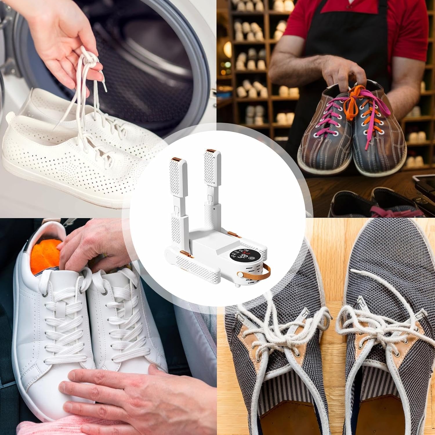 Secador de Zapatos Eléctrico Ajustable con Pantalla Digital