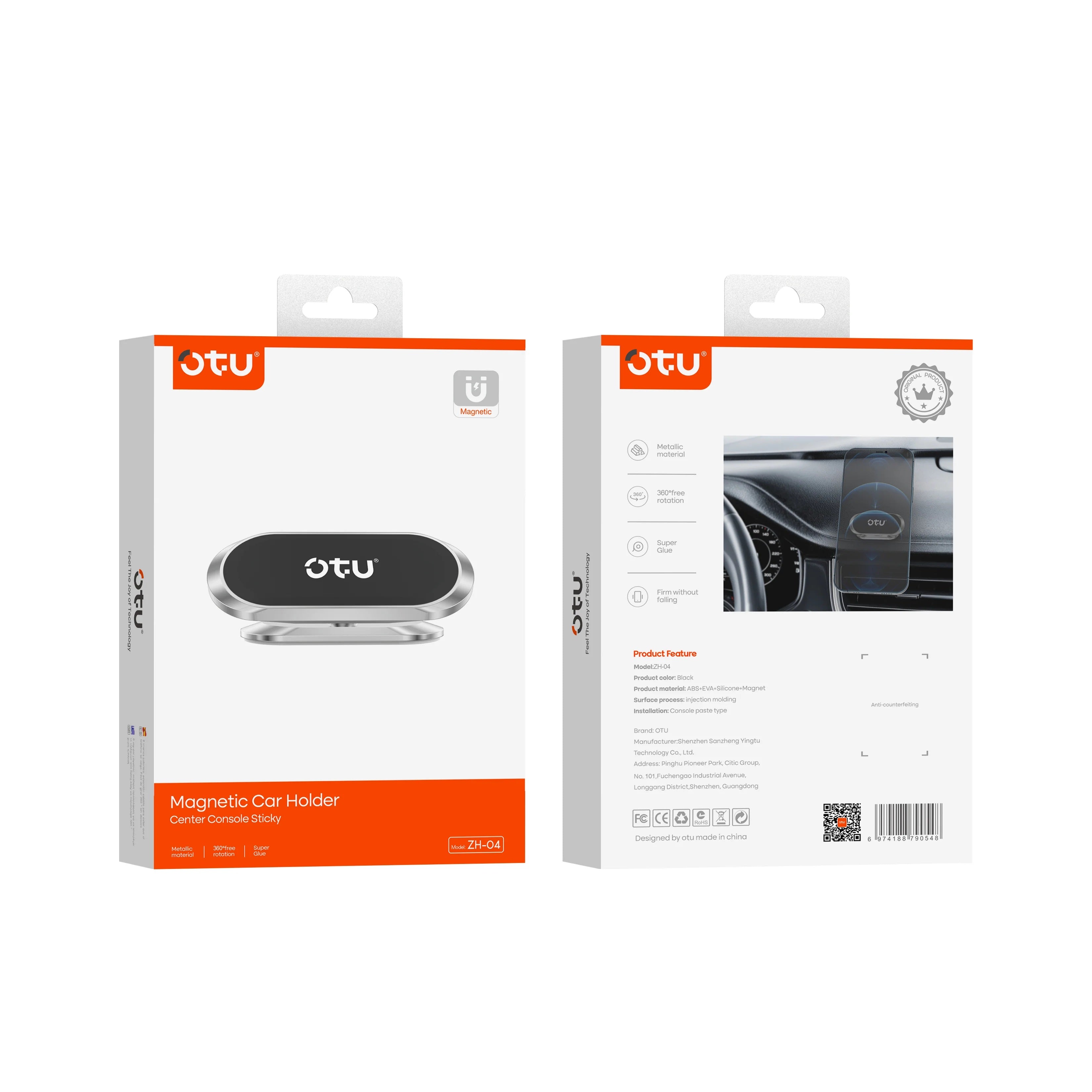 Soporte magnético para celular OTU ZH-04  rotación 360° y agarre metálico ultra fuerte