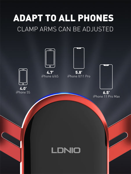 Soporte para Celular de Carro LDNIO MG01  Sensor de Gravedad y Rotación 360°