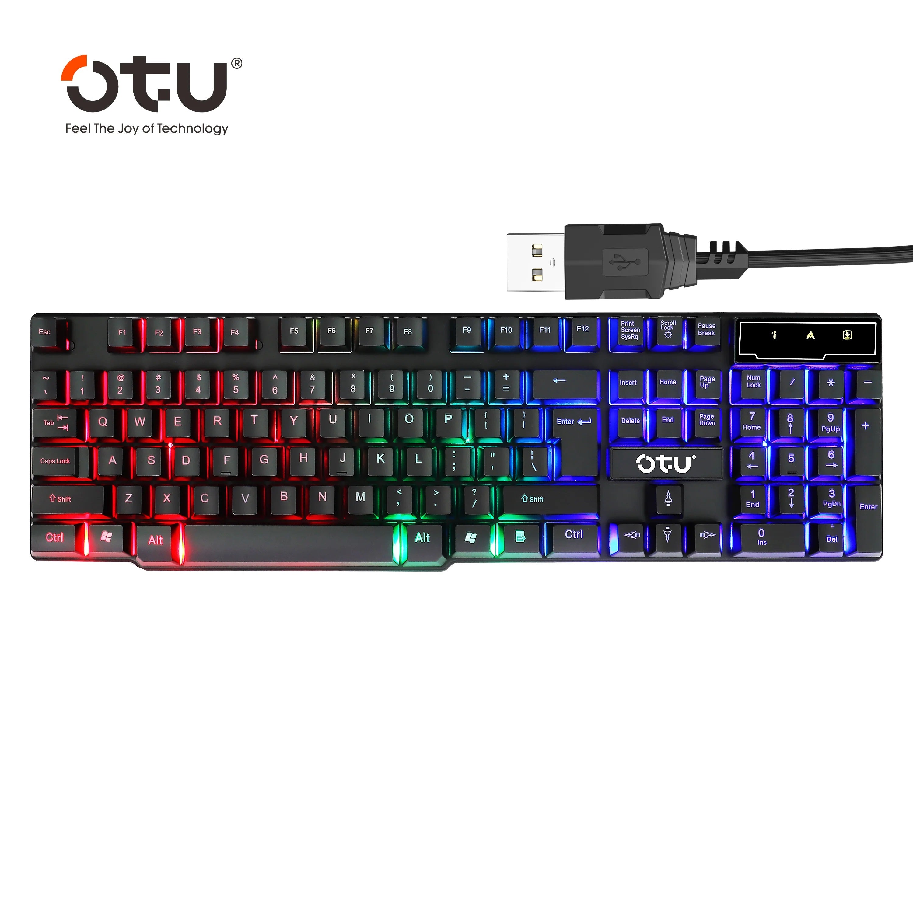 Teclado Gamer OTU JP-02 con retroiluminación RGB