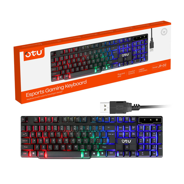 Teclado Gamer OTU JP-02 con retroiluminación RGB