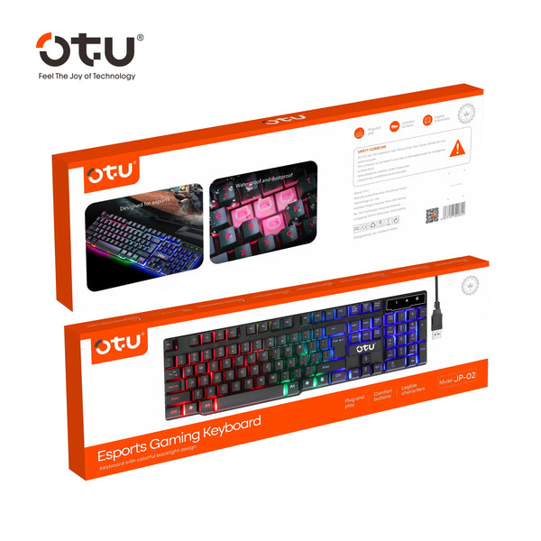 Teclado Gamer OTU JP-02 con retroiluminación RGB