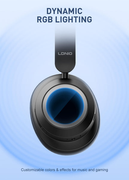 Audífonos LDNIO H01 Bluetooth 5.4 Cancelación de Ruido ANC y RGB